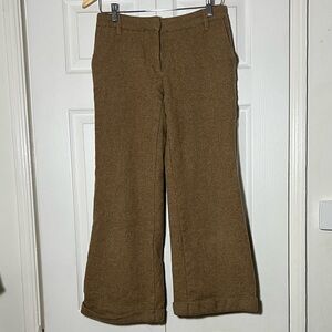 Burberry London Wool Chevron Brown Pant Women’s 6